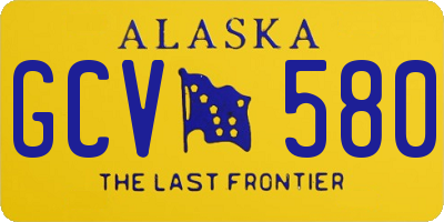 AK license plate GCV580