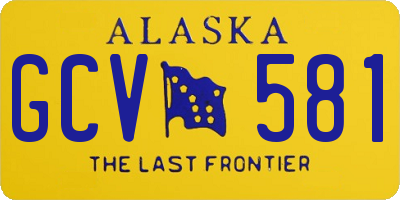 AK license plate GCV581