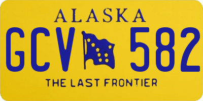 AK license plate GCV582
