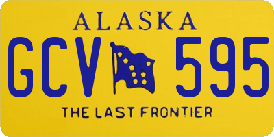 AK license plate GCV595