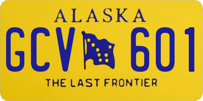 AK license plate GCV601