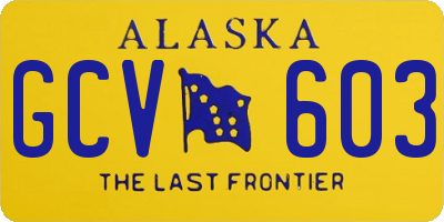 AK license plate GCV603