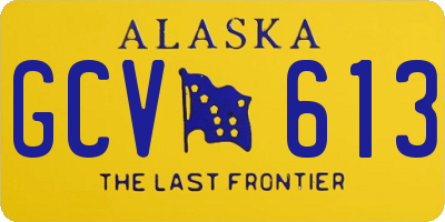 AK license plate GCV613