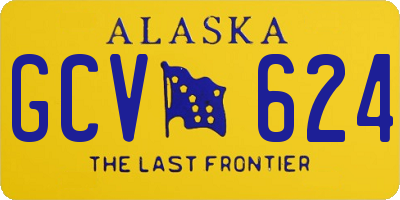 AK license plate GCV624