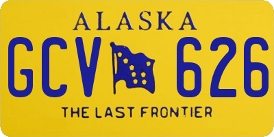 AK license plate GCV626
