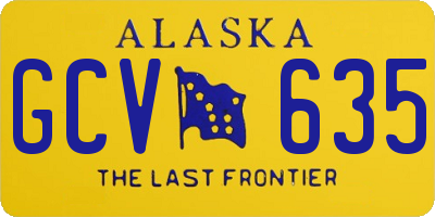 AK license plate GCV635