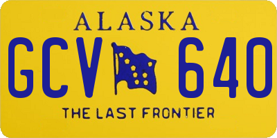 AK license plate GCV640
