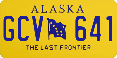 AK license plate GCV641