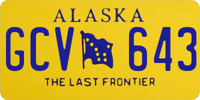 AK license plate GCV643