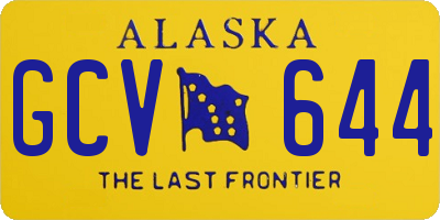 AK license plate GCV644