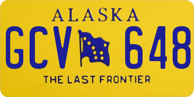 AK license plate GCV648