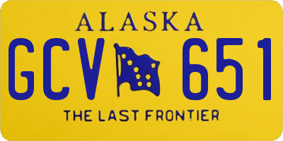 AK license plate GCV651