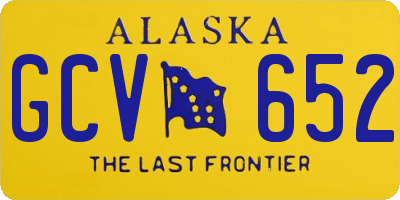 AK license plate GCV652