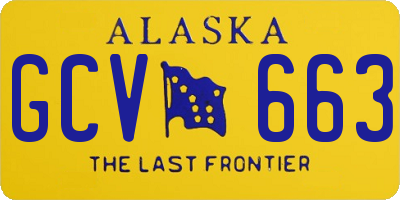 AK license plate GCV663