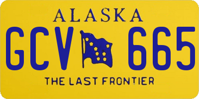 AK license plate GCV665
