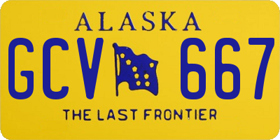 AK license plate GCV667