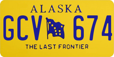 AK license plate GCV674