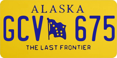 AK license plate GCV675
