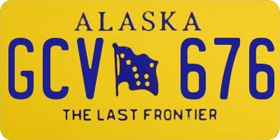 AK license plate GCV676