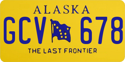AK license plate GCV678