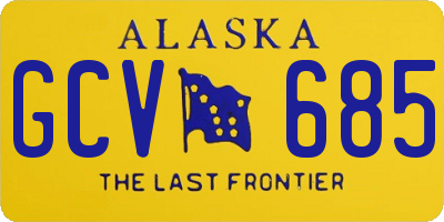 AK license plate GCV685