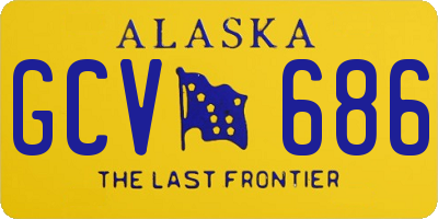 AK license plate GCV686