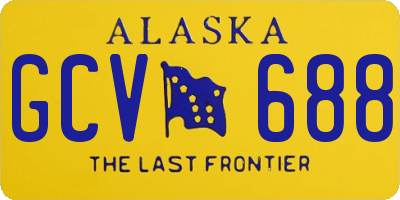 AK license plate GCV688