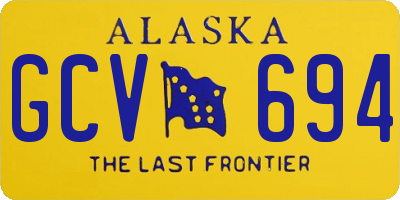 AK license plate GCV694