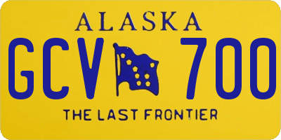 AK license plate GCV700