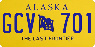 AK license plate GCV701
