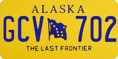 AK license plate GCV702