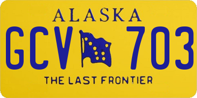 AK license plate GCV703