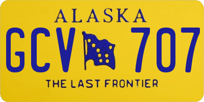 AK license plate GCV707
