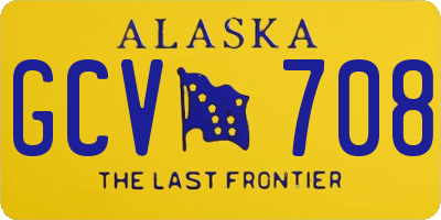 AK license plate GCV708