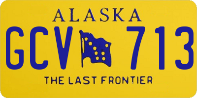 AK license plate GCV713