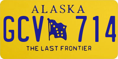 AK license plate GCV714