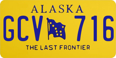 AK license plate GCV716