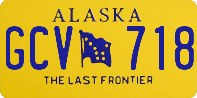 AK license plate GCV718