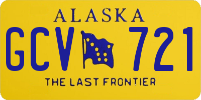 AK license plate GCV721