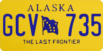 AK license plate GCV735