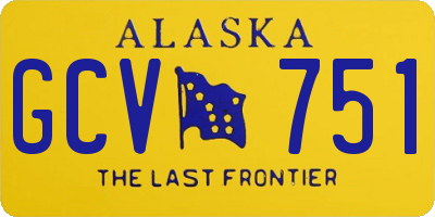 AK license plate GCV751