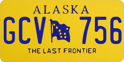 AK license plate GCV756