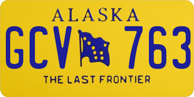 AK license plate GCV763
