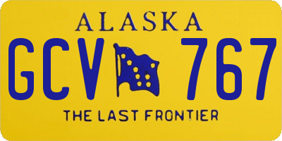 AK license plate GCV767
