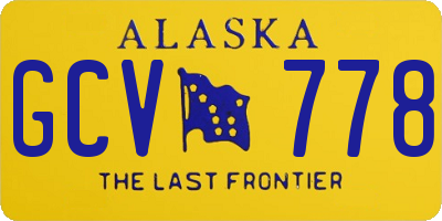 AK license plate GCV778