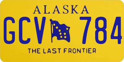 AK license plate GCV784