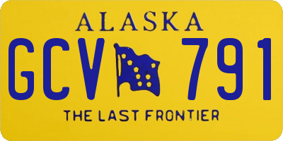 AK license plate GCV791