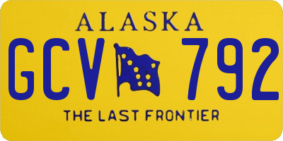 AK license plate GCV792