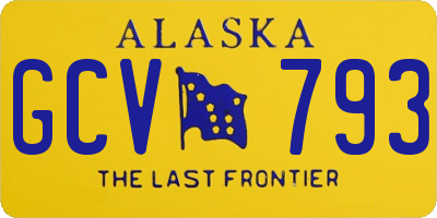 AK license plate GCV793