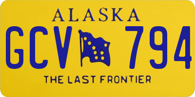 AK license plate GCV794
